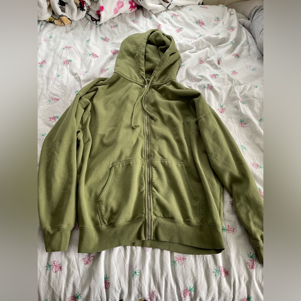 John Galt Light Green Christy Full Zip Hoodie